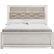 Bowery Hill Queen Upholstered Bookcase Headboard & 6-Drawer Dresser