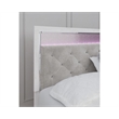 Bowery Hill White Upholstered King Headboard & 6-Drawer Dresser Set