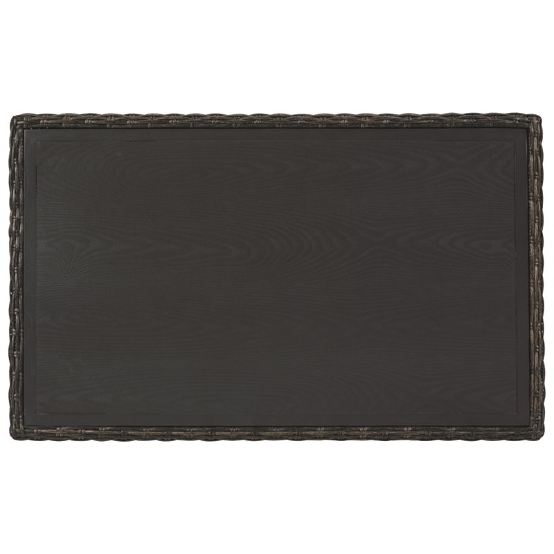 Bowery Hill Outdoor 3-Piece Table Set in Brown Resin Wicker