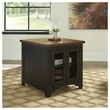Bowery Hill Rustic Farmhouse Coffee Table & End Table Set in Black &Brown