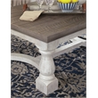 Bowery Hill 2-Piece Farmhouse Coffee & End Table Set in Gray & White