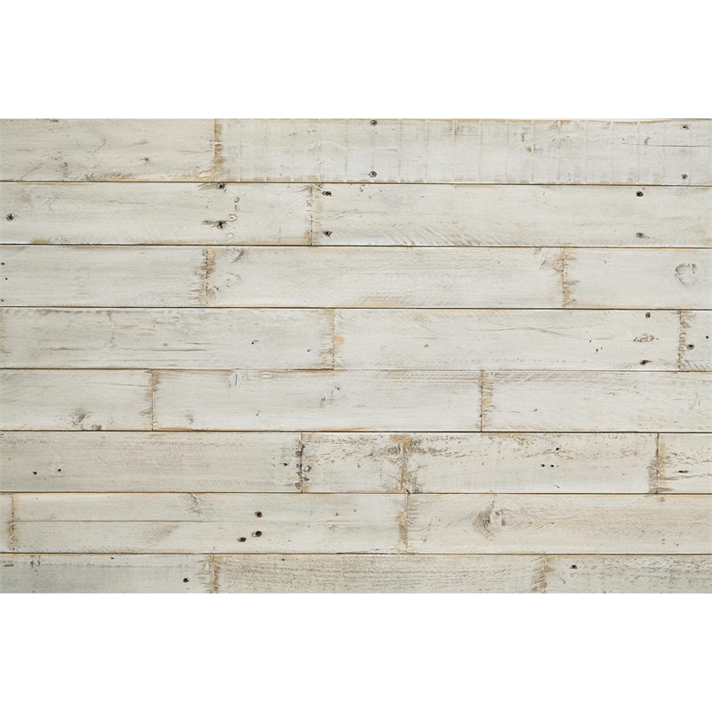 Bowery Hill Farmhouse Living Room Table Set in Whitewash Solid Pine Wood