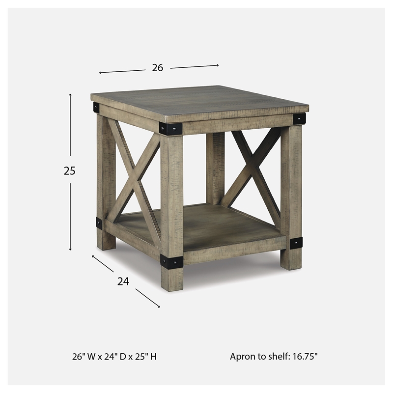 Bowery Hill Coffee Table & End Table Set in Weathered Gray