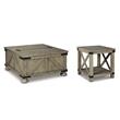 Bowery Hill Coffee Table & End Table Set in Weathered Gray