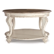 Bowery Hill 3-Piece Coffee & End Table Set in Chipped White & Brown