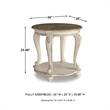 Bowery Hill 3-Piece Coffee & End Table Set in Chipped White & Brown