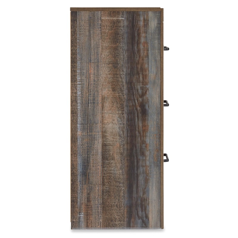 Bowery Hill Rustic Industrial Twin Headboard & 6-Drawer Dresser Set