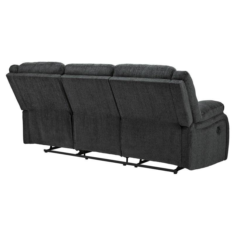 Bowery Hill Reclining Sofa & Loveseat Set in Slate Chenille Upholstery