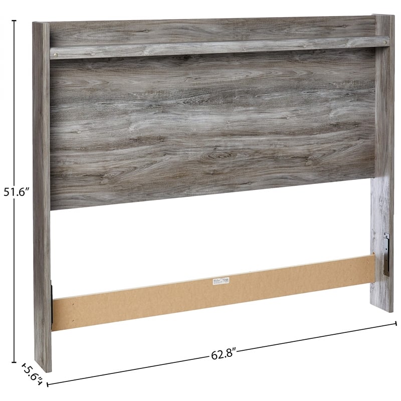 Bowery Hill Set of 2 Smokey Gray Double Dresser & Queen Panel Headboard