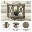 Bowery Hill Set of 3 Rustic Weathered Gray Coffee Table and End Tables