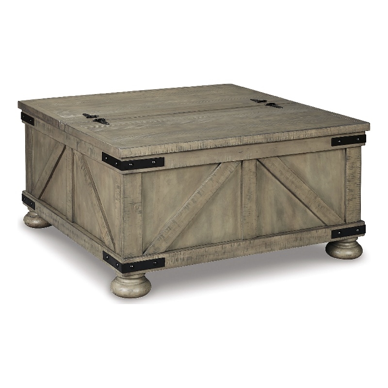 Bowery Hill Set of 3 Rustic Weathered Gray Coffee Table and End Tables