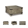 Bowery Hill Set of 3 Rustic Weathered Gray Coffee Table and End Tables