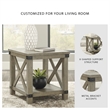 Bowery Hill Set of 3 Rustic Weathered Gray Coffee Table and End Tables