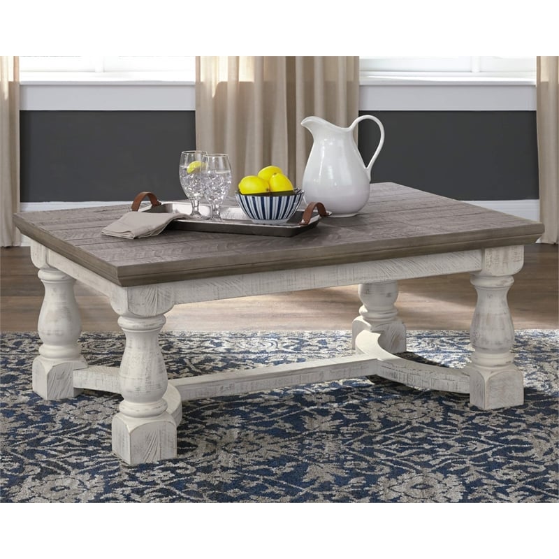 Bowery Hill Rustic Farmhouse Coffee Table and End Tables Set