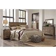 Bowery Hill California King Panel Headboard & Dresser Set in Brown