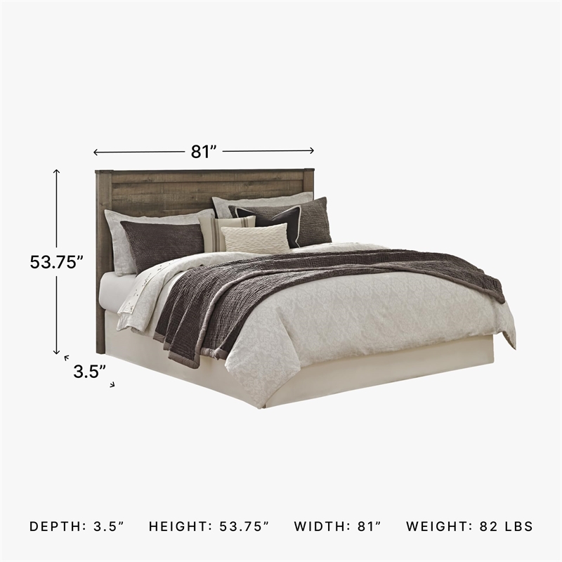 Bowery Hill California King Panel Headboard & Dresser Set in Brown