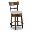 Bowery Hill 5-Piece Rustic Counter Height Dining Table with Swivel Stools