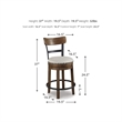 Bowery Hill 5-Piece Rustic Counter Height Dining Table with Swivel Stools