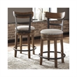 Bowery Hill 5-Piece Rustic Counter Height Dining Table with Swivel Stools