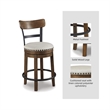 Bowery Hill 5-Piece Rustic Counter Height Dining Table with Swivel Stools