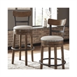 Bowery Hill 5-Piece Rustic Counter Height Dining Table with Swivel Stools