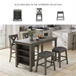 Bowery Hill 5-Piece Gray Counter Height Dining Table & Stools Set