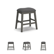 Bowery Hill 5-Piece Gray Counter Height Dining Table & Stools Set