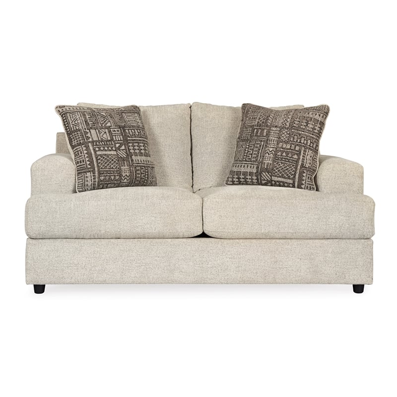 Bowery Hill 2-Piece Living Room Set of  Sofa & Loveseat in Chenille Upholstery