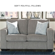 Bowery Hill Loveseat & Sofa Set in Alloy Upholstered Chenille