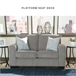 Bowery Hill Loveseat & Sofa Set in Alloy Upholstered Chenille