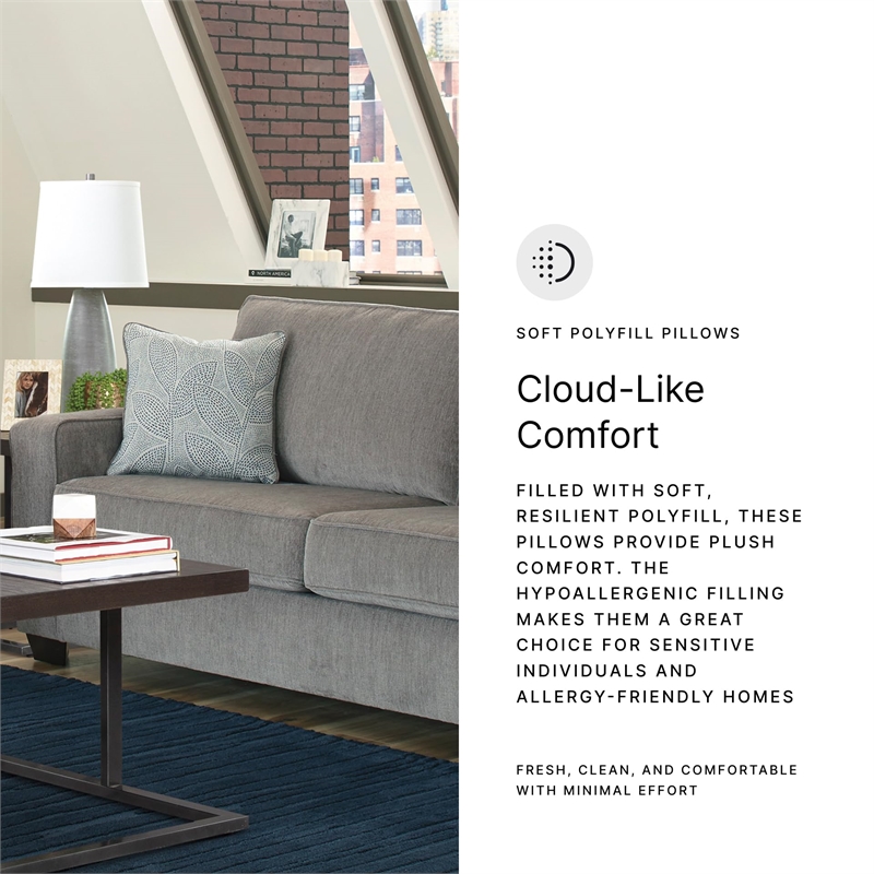 Bowery Hill Loveseat & Sofa Set in Alloy Upholstered Chenille