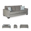 Bowery Hill Loveseat & Sofa Set in Alloy Upholstered Chenille