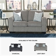 Bowery Hill Loveseat & Sofa Set in Alloy Upholstered Chenille