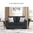 Bowery Hill Slate Gray Sofa & Loveseat Set with Chenille Upholstery