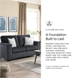 Bowery Hill Slate Gray Sofa & Loveseat Set with Chenille Upholstery