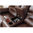Bowery Hill Reclining Sofa & Loveseat Set in Chocolate Faux Leather