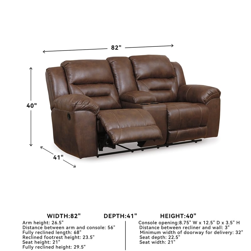 Bowery Hill Reclining Sofa & Loveseat Set in Chocolate Faux Leather