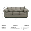 Bowery Hill Loveseat & Sofa Set in Cobblestone Polyester Fabric