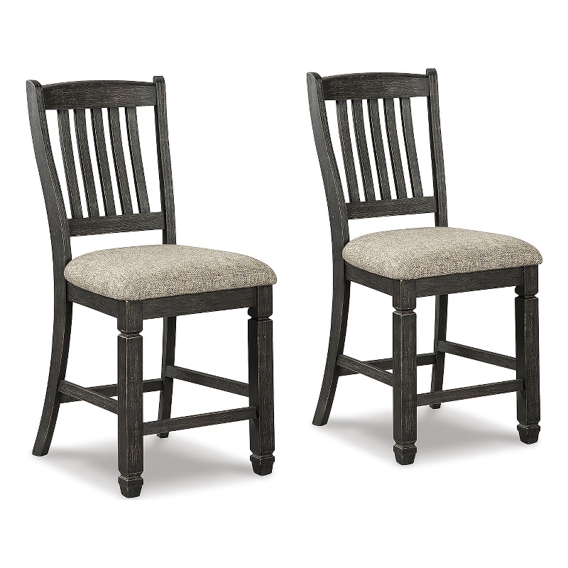 Bowery Hill 7-Piece Counter Height Wine Rack Table & Upholstered Counter Stools