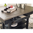 Bowery Hill 7-Piece Counter Height Wine Rack Table & Upholstered Counter Stools