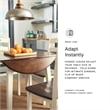 Bowery Hill 3-Piece Dining Set of Round Drop Leaf Table & Side Chairs