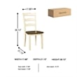 Bowery Hill 3-Piece Dining Set of Round Drop Leaf Table & Side Chairs