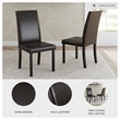Bowery Hill 5-Piece Dining Set of Faux Leather Chairs & Rectangular Table
