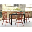 Bowery Hill 5-Piece Dining Set of Faux Leather Chairs & Rectangular Table