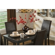 Bowery Hill 5-Piece Dining Set of Faux Leather Chairs & Rectangular Table