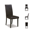 Bowery Hill 5-Piece Dining Set of Faux Leather Chairs & Rectangular Table