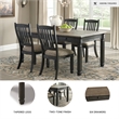 Bowery Hill 6-Piece Dining Set of Storage Table, Side Chairs, & Bench