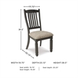 Bowery Hill 6-Piece Dining Set of Storage Table, Side Chairs, & Bench