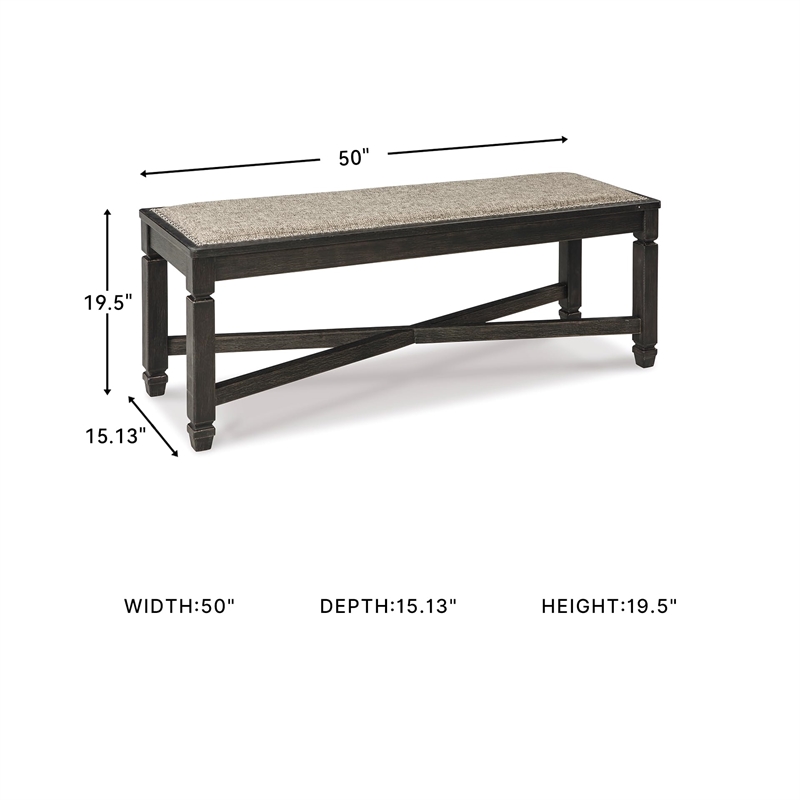 Bowery Hill 6-Piece Dining Set of Storage Table, Side Chairs, & Bench