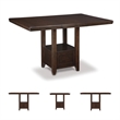 Bowery Hill 5-Piece Counter Height Dining Set of Table and Upholstered Chairs